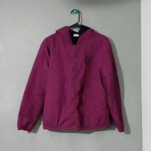 Victoria’s Secret PINK Womens Burgundy Red Sherpa Lined Full Zip Jacket (XS)